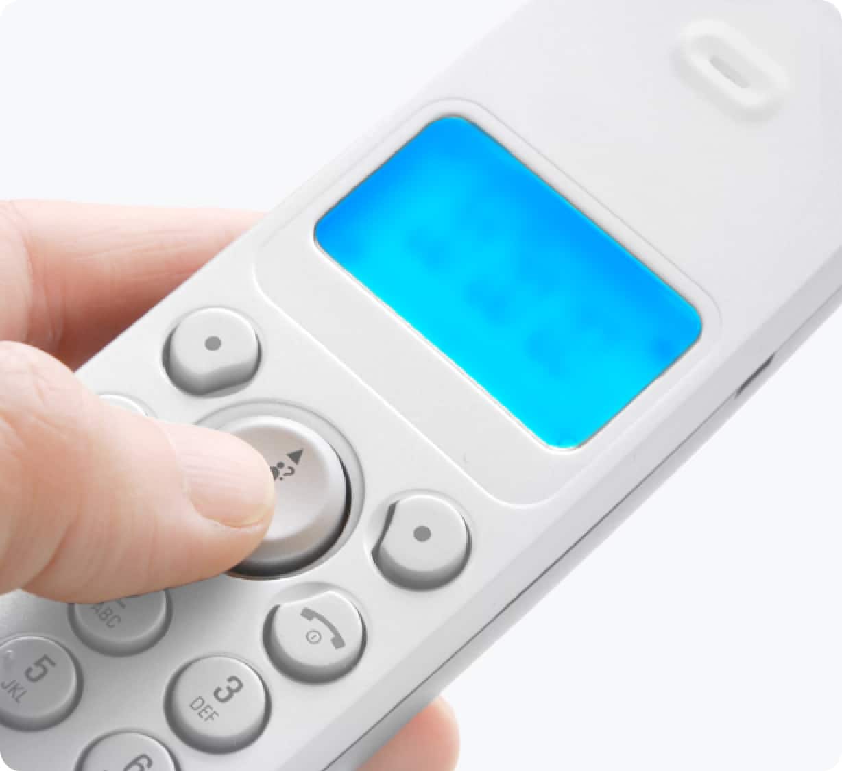 Image of a typical desktop cordless home phone unit